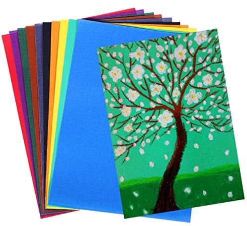 Anneome 10piezas Lija para Lapices Colores Papel De Lija para Pintura Al Aceite Arte