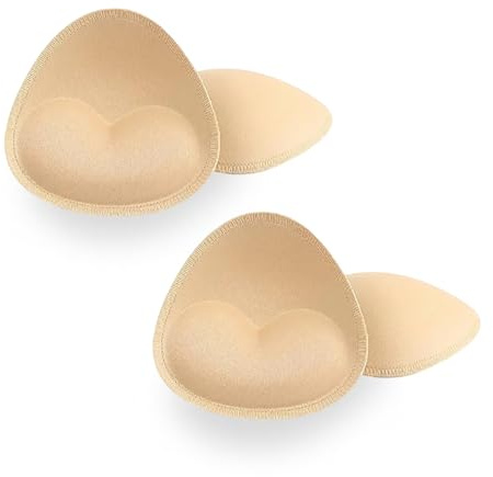 ZHYTUAL 2 Paar Hochwertige BH Einlagen BH Pads Weich Bequem Und Atmungsaktiv BH Cups zum Einnähen Passend für Sport BH Einlagen Pads Und Bikini Push Up Einlagen
