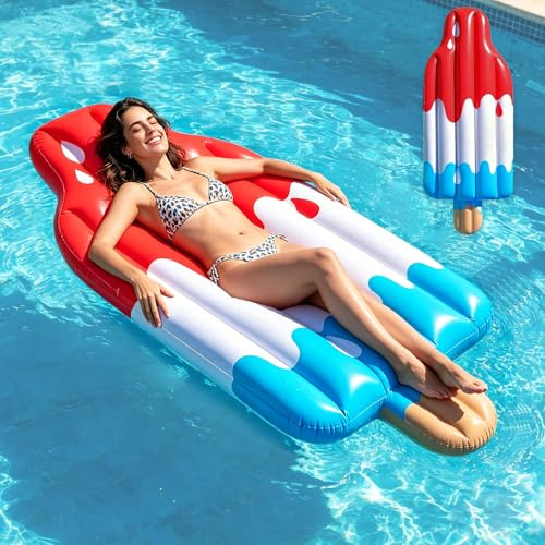 SilverChry Riesige Aufblasbare, Luftmatratze Wasser Bett,182×76×25cm, Wasserhängematte Schwimmbett,Schwimmmatratze Erwachsene, AufblasbareHängematte Pool, Insel für WasserPoolhängematten