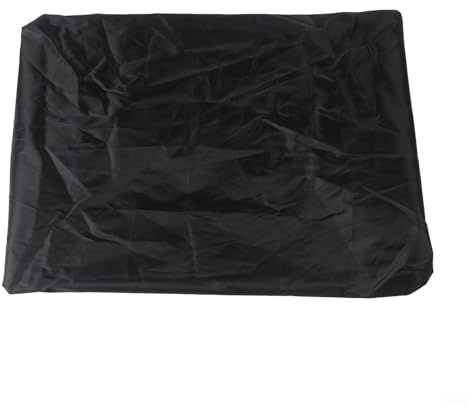 Axorafow Funda para tocadiscos vintage impermeable y resistente al polvo, tela Oxford para protección de tocadiscos, color negro, 45,7 x 35,5 x 17,5 cm