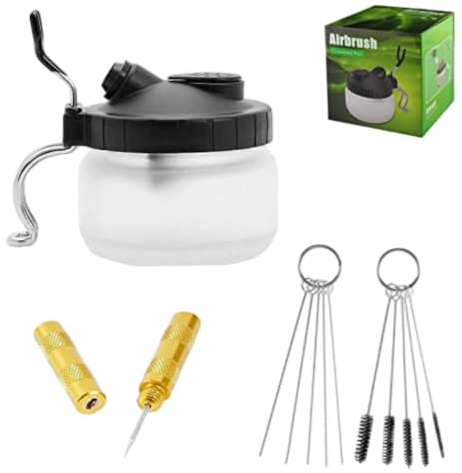 Cleaning Kit, Cleaning Kit, 4-in-1 Cleaner Accessories With Glass Pot, Nozzle Repair Tool, Assorted Brushes, And Needle Set – Complete Spray Gun Maintenance, Boxed