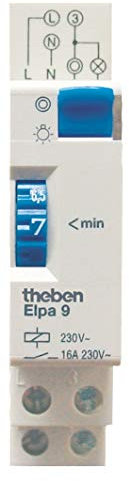 Theben 0090001 ELPA 9 - Treppenlicht-Zeitschalter, elektromechanisch, TLZ, ohne Stand-by-Verbrauch, 3-Leiter, Nachrüstung, Sanierung, Austausch, 300 W LED