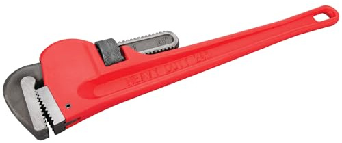 Performance Tool W1133-24B 24-Inch Pipe Wrench | Precision milled drop-forged steel jaws. Protective red enamel finish. Heavy duty plumbing wrench