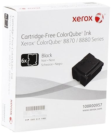 Xerox ColorQube 8870/8880 Black Solid Ink (6 sticks, 16,700 Pages) - 108R00957