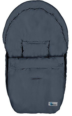 Altabebe AL2610M-11 Übergangsfußsack für Autositz, Gruppe 0 mit 3 und 5-Punkt-Gurttechnik, dunkelgrau