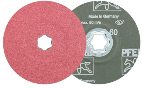 PFERD 722206 Fiberschleifer CS FS, Ausführung Keramikkorn CO, Combiclick, 60 Korngröße, 125mm, 25 Stück