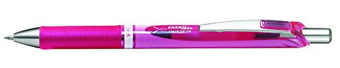 Pentel 0.7mm Energel-Xm Breast Cancer Campaign Retractable Gel Roller Pen with Pink Barrel - Black