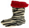 Footwear Studio - Stivali a Gamba Larga donna , nero (Zebra Print), 38 EU-39 EU