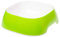 Ferplast Dog Bowls GLAM, Non-Slip Rubber Base, Food and Water Plastic Bowl Easy to Clean, 1,2 Liter, Green