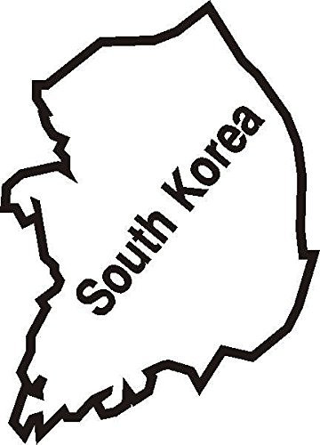 PEMA INDIGOS UG - Wandtattoo Wandsticker Wandaufkleber Aufkleber M135 Landkarte South Korea 120 x 86 cm Farbwahl 48 Farben