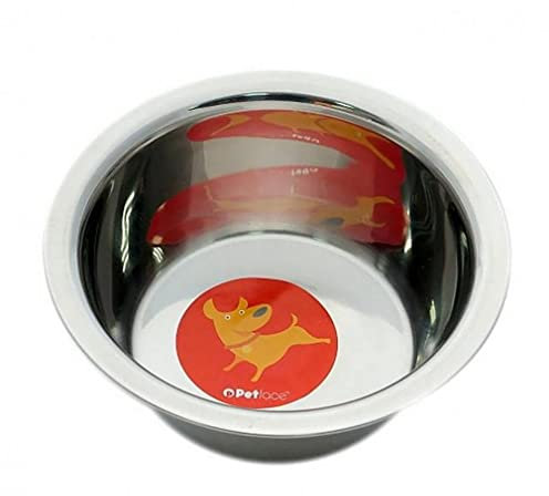 Petface Stainless Steel Non-Slip Dog Bowl, Small, 14 cm