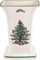 Spode Quadratische Weihnachtsbaum-Vase | 20,3 cm Vase für Blumen und Weihnachtsdekoration, Tischdekoration | aus feinem Steingut | spülmaschinenfest
