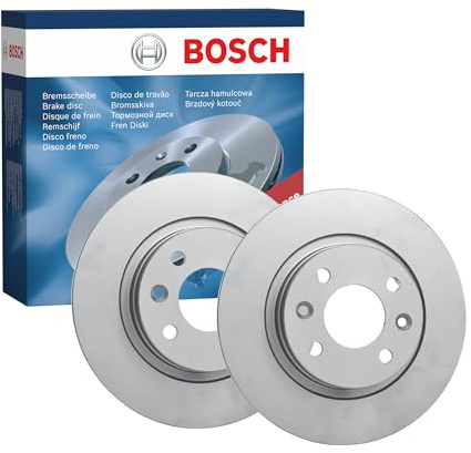 Jeu de disques de frein Bosch BD2080 - Disques ventilés 259 mm haute teneur carbone - Essieu avant - Excellent refroidissement et réduction du bruit, protection anticorrosion avancée - 2 disques