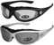 X-CRUZE 2er Pack Choppers 911 Sonnenbrillen Motorradbrille Sportbrille Radbrille mit Polsterung in den Farben schwarz, anthrazit, silber und weiß, 1x Modell 02 und 1x Modell 06, Einheitsgröße