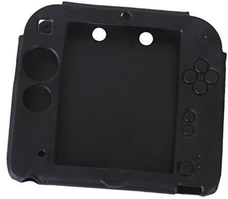 Gazechimp Schutzhülle aus Weiche Silikon Für Nintendo 2DS, Schutz vor Kratzern, Staub und Stöße und mehr, entfernen - Schwarz
