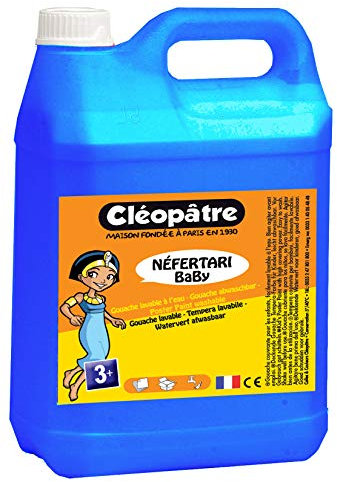 Cleopatre - PGBB5-5 - Pintura Guache Nefertari BaBy - bote de 5 litros - Azul cian
