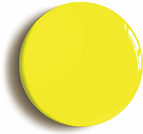 Ozorath PLAIN YELLOW BADGE BUTTON PIN (Size is 1inch/25mm diameter)