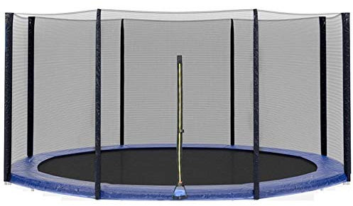 Red de Seguridad para Trampolín 426 427 430 cm Protector Cama Elastica Red de Repuesto para Cama Elastica Red de Repuesto para Trampolín Redondo 8 Postes Rectos Red Protectora Redonda Negro