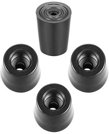 sourcing map Rubber Feet Buffers Pads D24x19xH31mm Black 4pcs