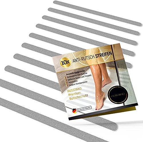 husstand Anti-Rutsch Streifen für Badewanne & Dusche - 100% Transparent & Selbstklebend - Antirutsch Sticker Badewanne - Antirutschmatten - Duschmatten rutschfest
