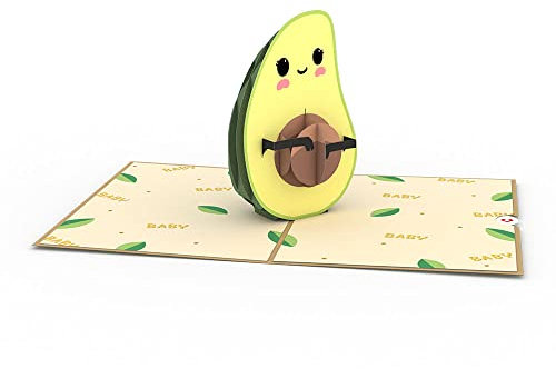 Lovepop® Avocado-Baby 3D Pop-Up Karte Grußkarte zur Geburt Ankündigung Schwangerschaft Glückwünsche für werdende Eltern pregnancy card | inkl. Umschlag & Versteckfach für Geld & Gutscheine