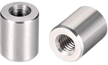Runde Verbindungsmuttern, M4 x 10 mm, Höhe der Stange: Bolzenmutter aus Edelstahl 304, 10 Stück