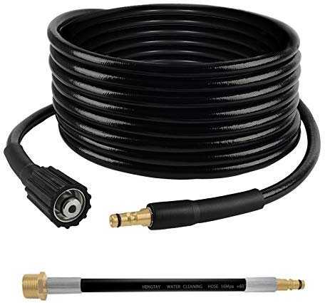 DERASL 6M Tubo Flessibile ad Alta Pressione per Kärcher, Baionetta a Tubo Femmina M22 per Karcher K2, con Adattatore ad innesto rapido Click per l'utilizzo in casa e in Giardino, da K2 a K7
