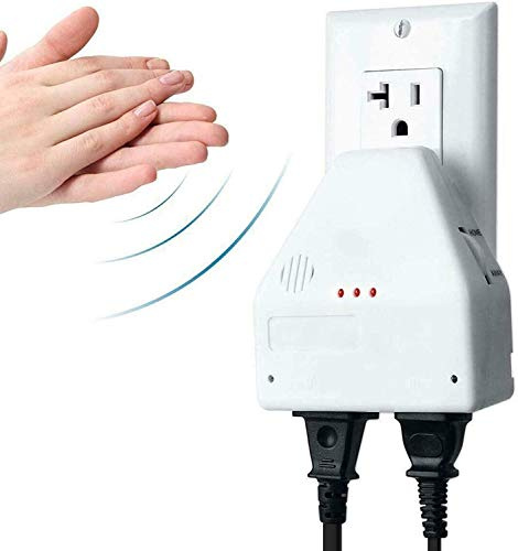 MZXI Clapper Sound Activated Switch, Der Clapper Sound Activated Switch EIN/Aus Handklatschen Elektronisches Licht 220V, Klatscherkennung, 2 Geräte Schaltersteuerung für Küchen-Schlafzimmer-TV-Geräte