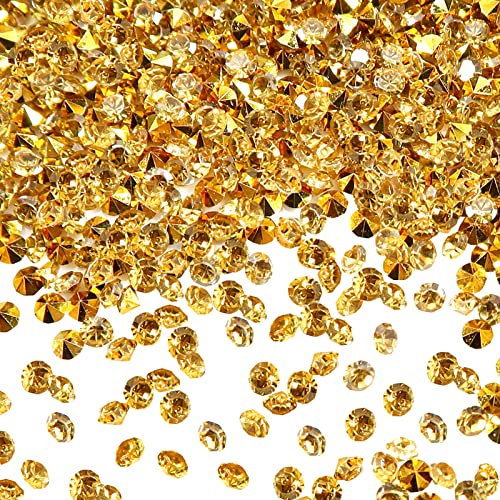 TOAOB 5000pcs 3 mm Or Cristaux Acrylique Diamants Table Scatter Confetti Clair Pierres de Strass pour Pièce du Centre de Table Mariage Douche Nuptiale Décorations de Perles de Vase