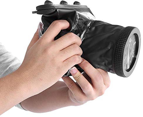 Zunate Custodia Subacquea Impermeabile, Fotocamera Subacquea da 20 M con Dito HD Custodia per Borsa da Nuoto Impermeabile Universale Custodia per Fotocamera Reflex, per , per