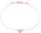 Selfmade Jewelry Armband Damen Herz Silber Handmade Makramee Armbändchen mit Herzchen Größenverstellbar Inkl. Geschenk-Verpackung (Silber - Rosa)