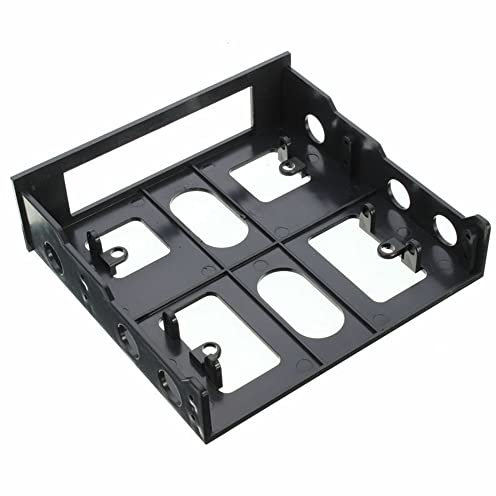 Hard Drive Mounting Bracket, SSD HDD Tray Caddy Compatible for Floppy Drive 3.5 to 5.25 Hard Disk Adapter Hard Drive Case Enclosure Frame Support Frames for Computer Drive Bay
