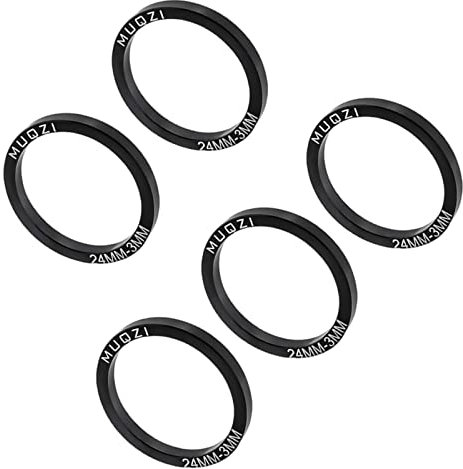 SM SunniMix 5 stücke MTB Bike Tretlager Dichtung Fahrrad Kurbel Set Washer Spacer Reparatur Zubehör, 24MM T3MM