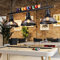 Pendelleuchte Retro Billard 3 Leuchter Industrieller E27 Billardlampe Hängeleuchte Metall Schmiedeeisen Design Pendellampe Billardtisch Bar Esstisch Dekor Hängelampe Beleuchtung Kronleuchter Schwarz