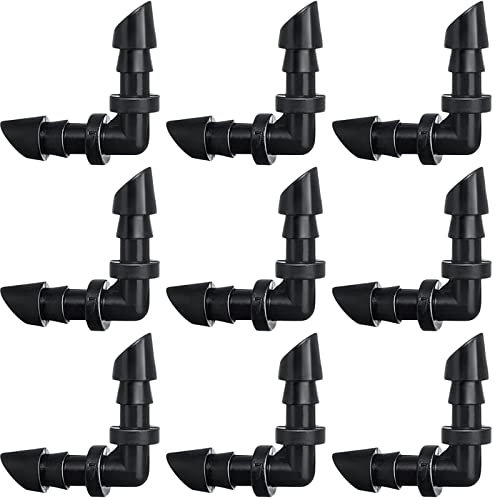 LIKOSO Gartenschlauch Schlauchkupplung Verbinder – Wasserhahn Adapter Ellenbogen (Passend für 4 mm / 7 mm ID) für Gartenrasen Bewässerungssystem Tropfbewässerung – 150 Stück