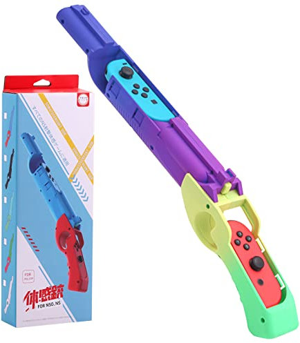HEATFUN Manette de jeu compatible avec Nintendo Switch Games Wolfenstein 2 : The New Colossus, Big Buck Hunter Arcade – Switch et autres jeux – Violet jaune (lot de 1)