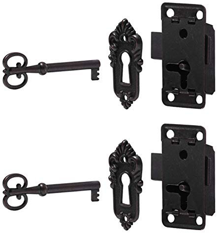 Housoutil Portagioielli Chiusura X Credenza Serrature Per Cassapanca 2 Pz Antica Incasso Per Per Antica ' Vecchia 'armadietto Di Cerniere Antiche Ferramenta Per Portoncino