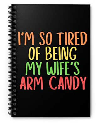 Spiral-Notizbuch für Männer, so müde zu sein, Ehefrau zu sein, süßer Ehemann, humorvolle Partner, sarkastischer Ehemann, sarkastischer Ehemann, Wortspiele, Einheitsgröße
