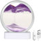 Sablier 3d Lampe Decoratif, Peinture De Sable Fluide Images De Sable Rotatives 3d Dynamiques, Art De Sable Mobile, Cadre En Verre Rond, Image De Sable, DéCoration De Sablier De Paysage Naturel 7
