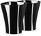 Tymar Orchideentopf Übertopf, 2er-Pack, transparent, Blumentopf, Blumenkübel für Orchidee, Pflanzentopf aus Kunststoff, Moderne, schlanke, Quadratische Form, ORCHPS001 (Schwarz, ø 12 cm)