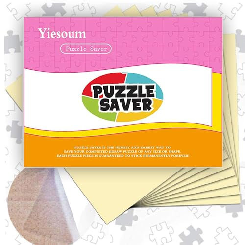 ZELAITE 32 Super Puzzle Kleber Transparent, Saver, Folie Selbstklebend, Kann Puzzle Fixieren, Optimal für 4 x 1000 Teile oder 8 x 500 Teile (32)