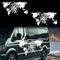 Sticker Mappemonde Boussole Déco - Kit Stickers Van Life Camping Car - Autocollant Voiture Moto Camping Car - Stickers Boussole Camping Car - Pack de 2 unités (40x21 cm, Blanc)