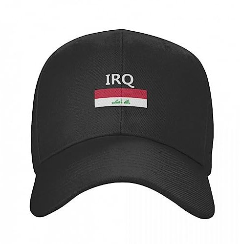 Baseballmütze Irak Country Flagge mit Buchstabe Sun Baseball Cap Dad Hüte verstellbar für Männer Frauen Unisex Cool Outdoor Hüte