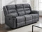 Vente-unique-Relaxsofa 3-Sitzer elektrisch - Stoff - Grau - BUROLO