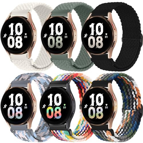 Chinbersky 20mm Nylon Geflochtenes Armband Kompatibel Mit Samsung Galaxy Watch 6/5/4 40mm 44mm/5 Pro 45mm/4 Classic 42mm 46mm/Active 2 40mm 44mm/3 41mm/Gear Sport/S2 Classic