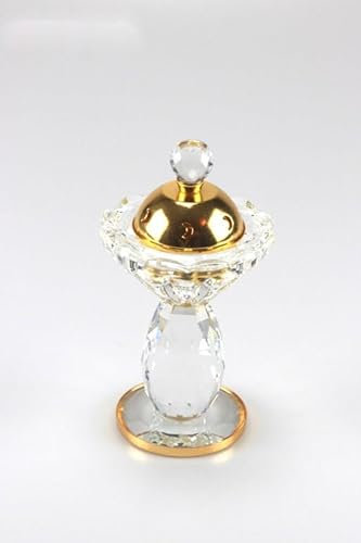 Designer Kerzenleuchter aus Kristallglas Kristall Kerzenleuchter Höhe gesamt ca. 11,5 cm