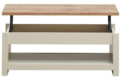 TAD TIMBER ART DESIGN UK Lisbon Cream Lift Up Coffee Table Storage Unit