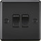 Knightsbridge 10AX Interrupteur 2 voies 2G Noir mat