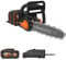 WORX Tronçonneuse Électrique sans Fil 20V WG350E, Guide de 30cm, Vitesse 10m/s (Lubrification et Tension Automatiques, Brushless, Frein de Chaîne, Avec 1 Batterie 4Ah et Chargeur)
