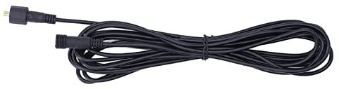 DEWIN DC Verlängerungskabel, Solarlicht-Verlängerungskabel mit 5,5 x 2,1 mm, 5 m langes Außenleuchte Verbinden Kabel 12 V, 24 V, universell für Solar Gartenleuchten Schwarz